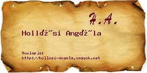 Hollósi Angéla névjegykártya